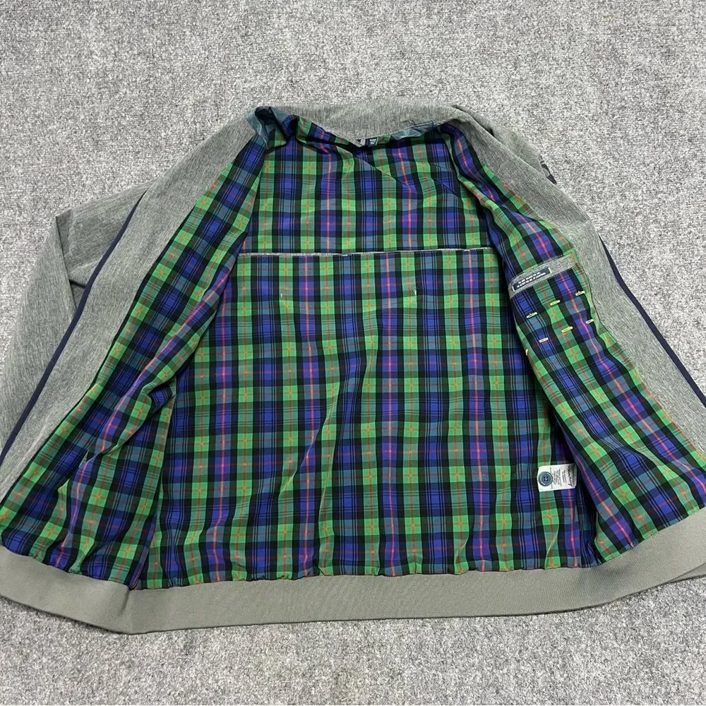 William Murray Golf Pebble Beach Golf Links Jacket XL Gray Full Zip Tartan Lined